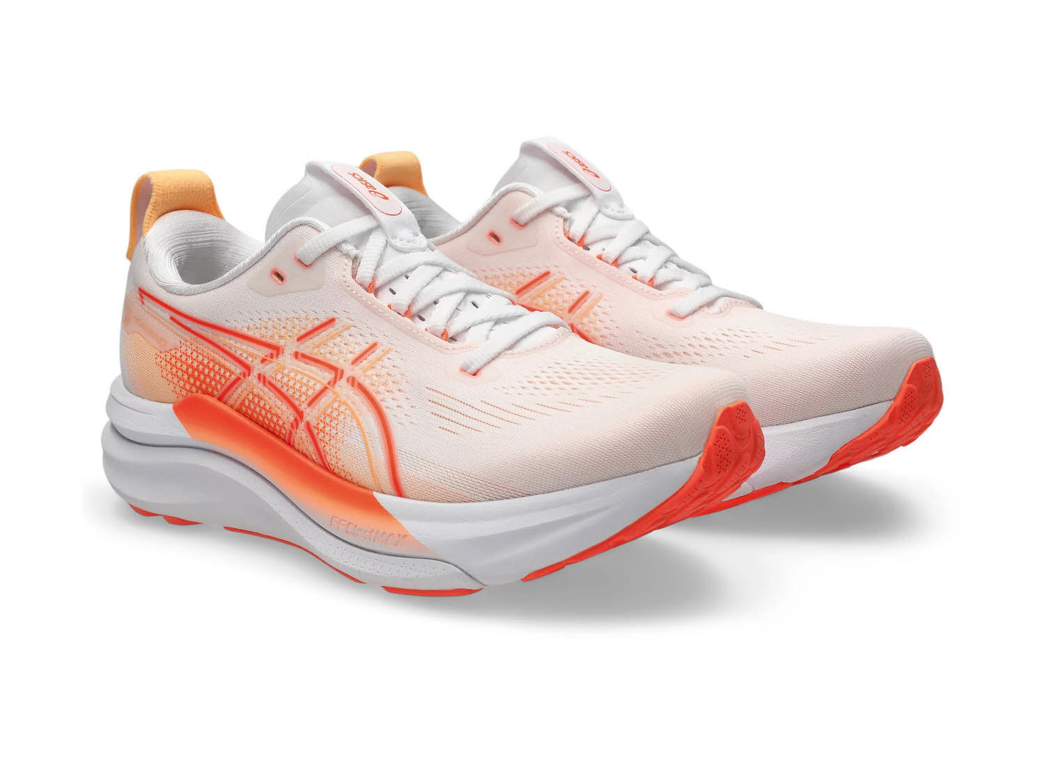Asics GEL-KAYANO 33 Damen Laufschuhe Joggingschuhe weiß/orange