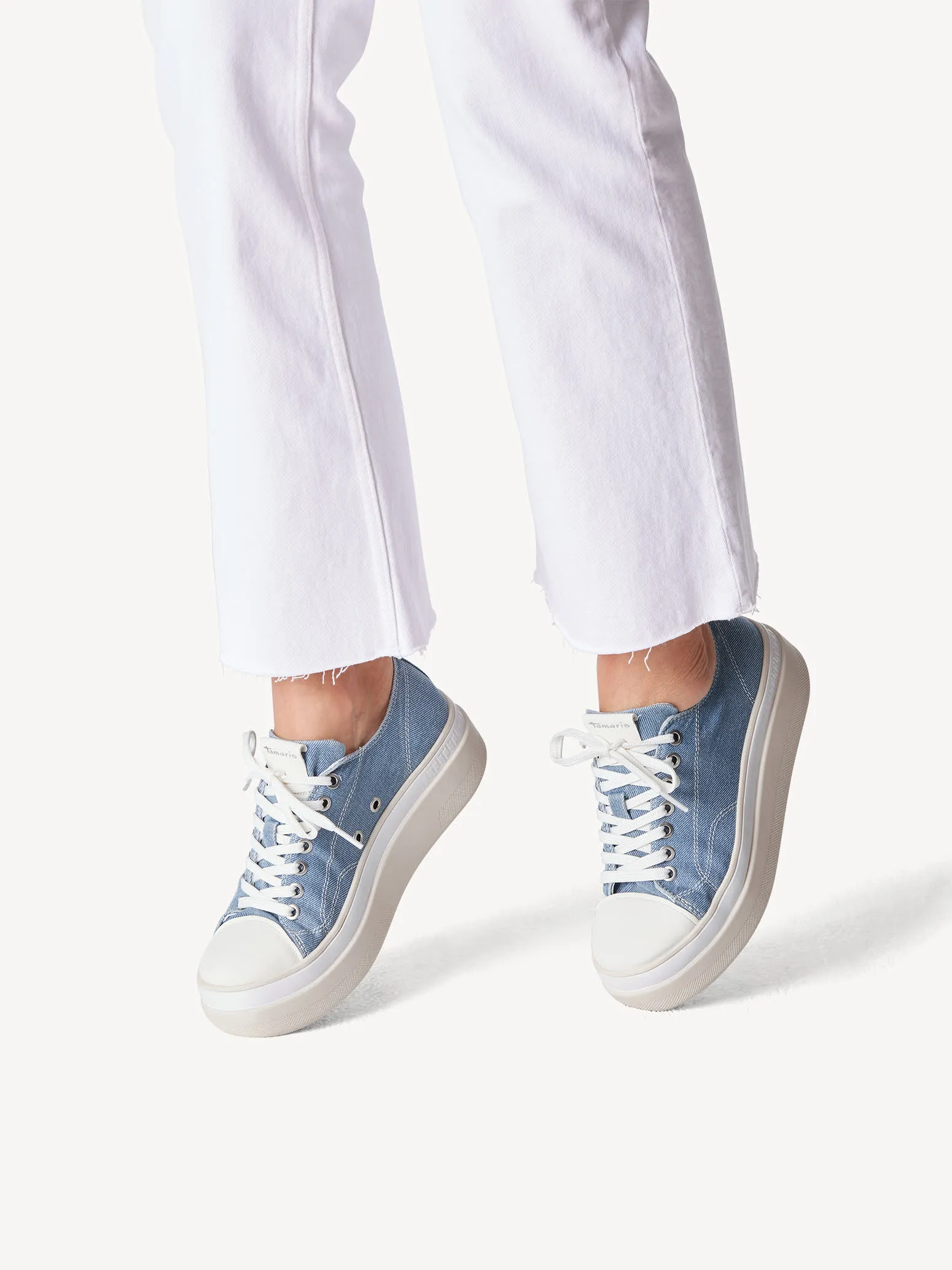 Tamaris Sneaker Damen Modeschuh Trendschuh blau
