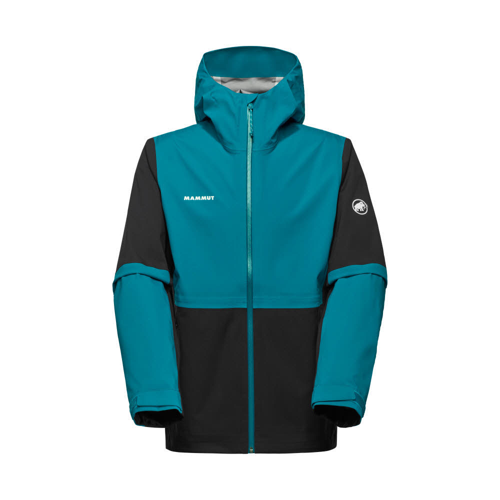 Mammut Linard Guide HS Hooded Jacket Men Herren Hardshell Wanderjacke black/deep teal