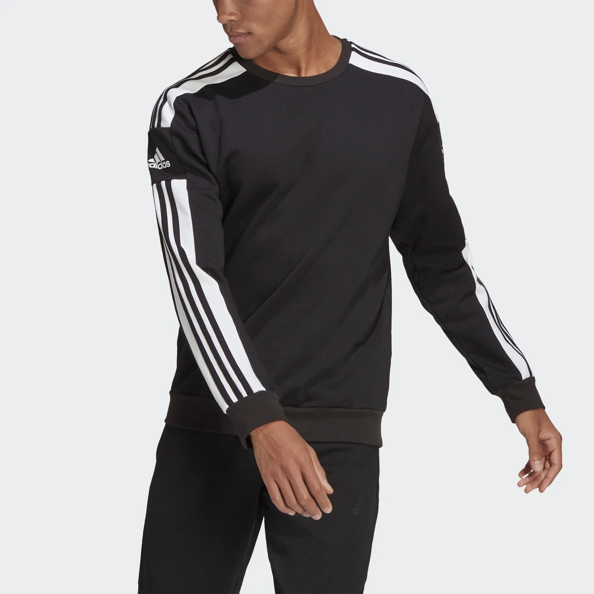 adidas HE SQ21 SW TOP Herren Sweatshirt Sport Freizeit 3-Streifen schwarz