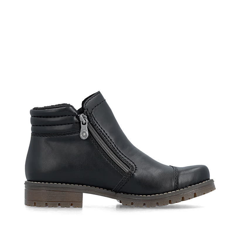 Rieker Kurzstiefel Stiefelette Slipper Damen schwarz