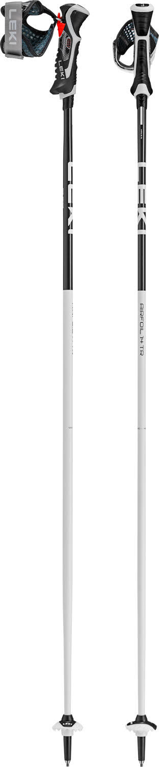 Leki Airfoil 14 TR Unisex Skistöcke Ski Poles weiß/grau