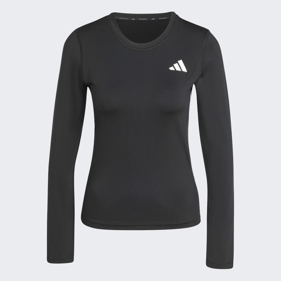 adidas Essentials 3-Streifen Workout Longsleeve Damen Fitness Longsleeve schwarz