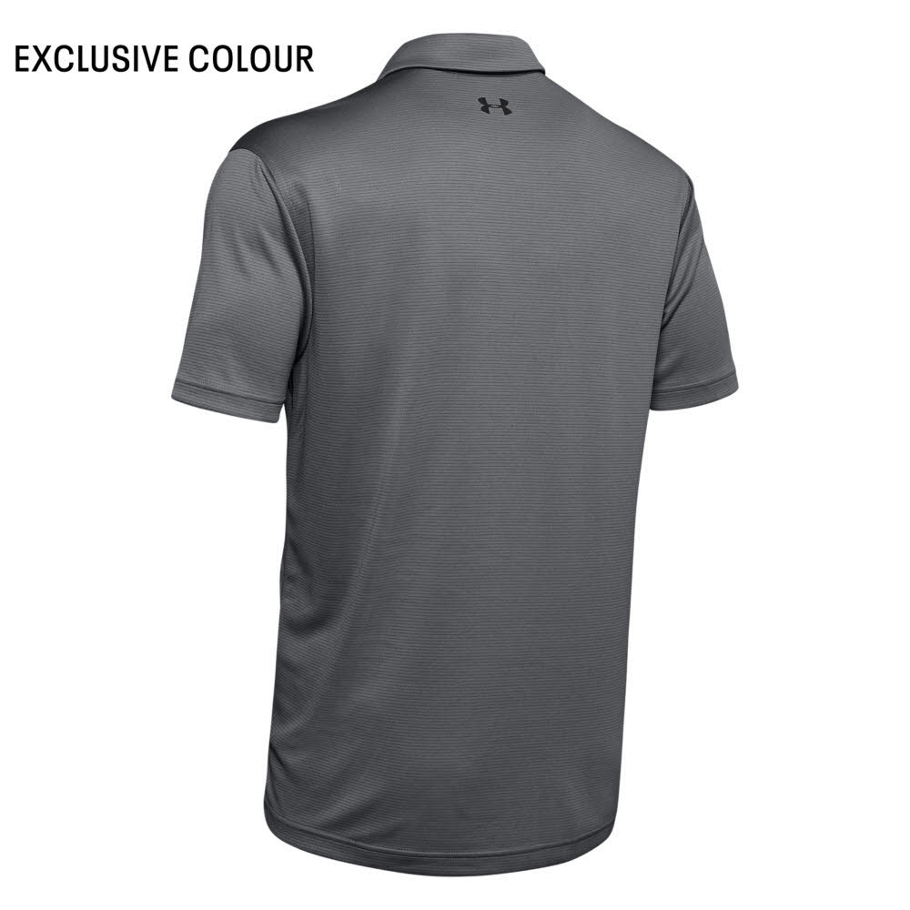 Under Armour Tech Polo BLK Herren Poloshirt T-Shirt Funktionsshirt grau