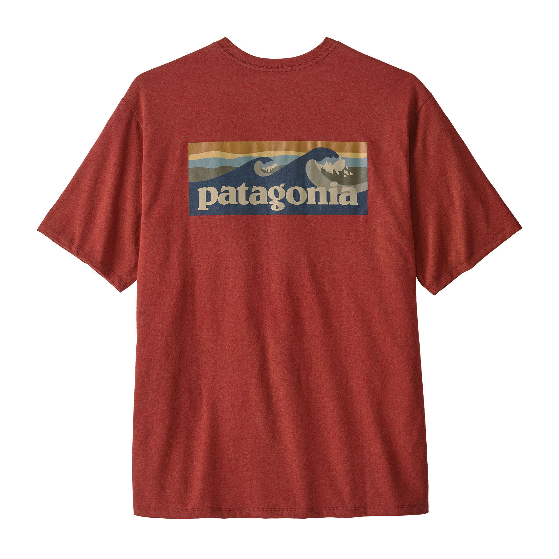 Patagonia Men's Boardshort Logo Pocket Responsibili-Tee Herren T-Shirt rusty red