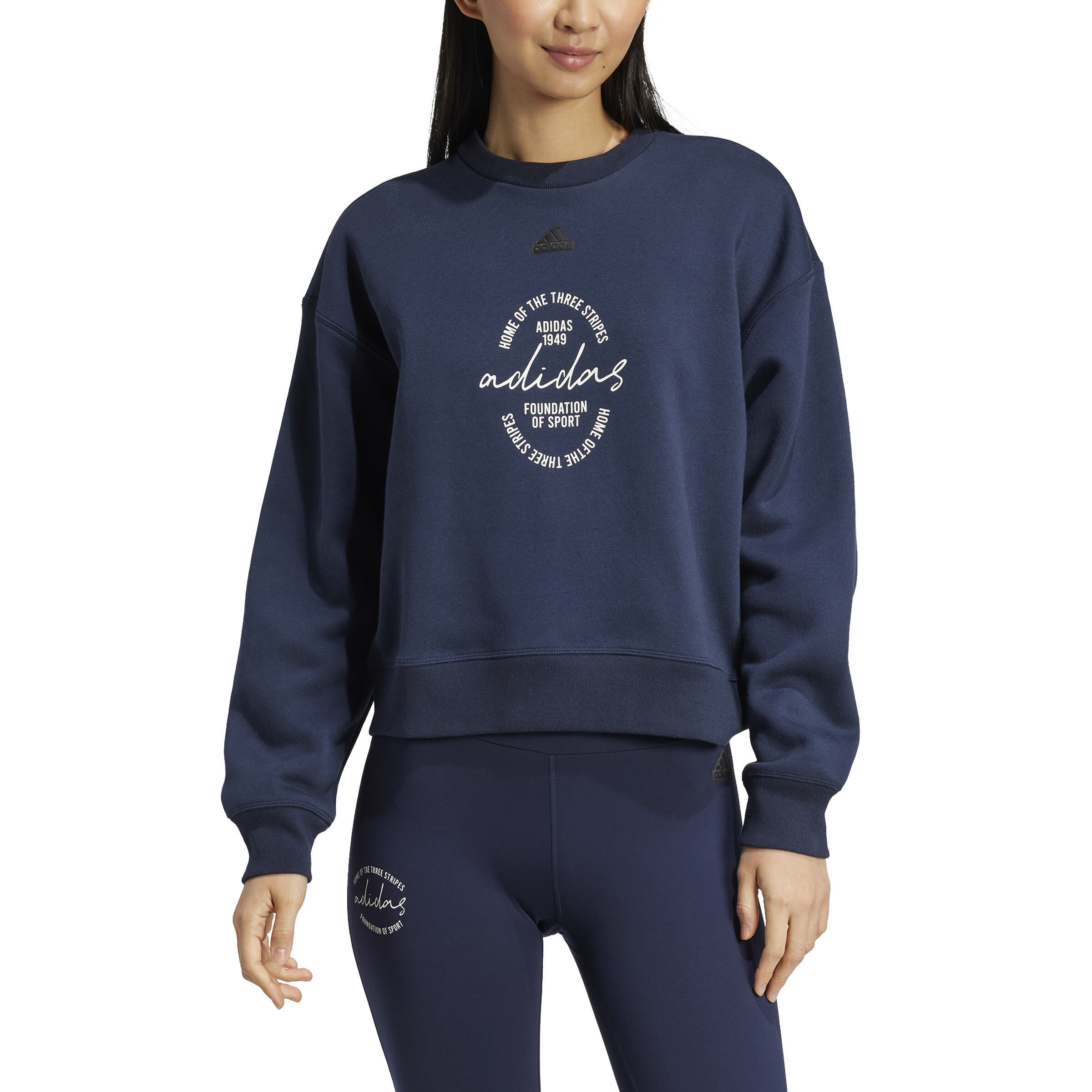 adidas BLUV Q3 Sweater Pullover Damen dunkelblau