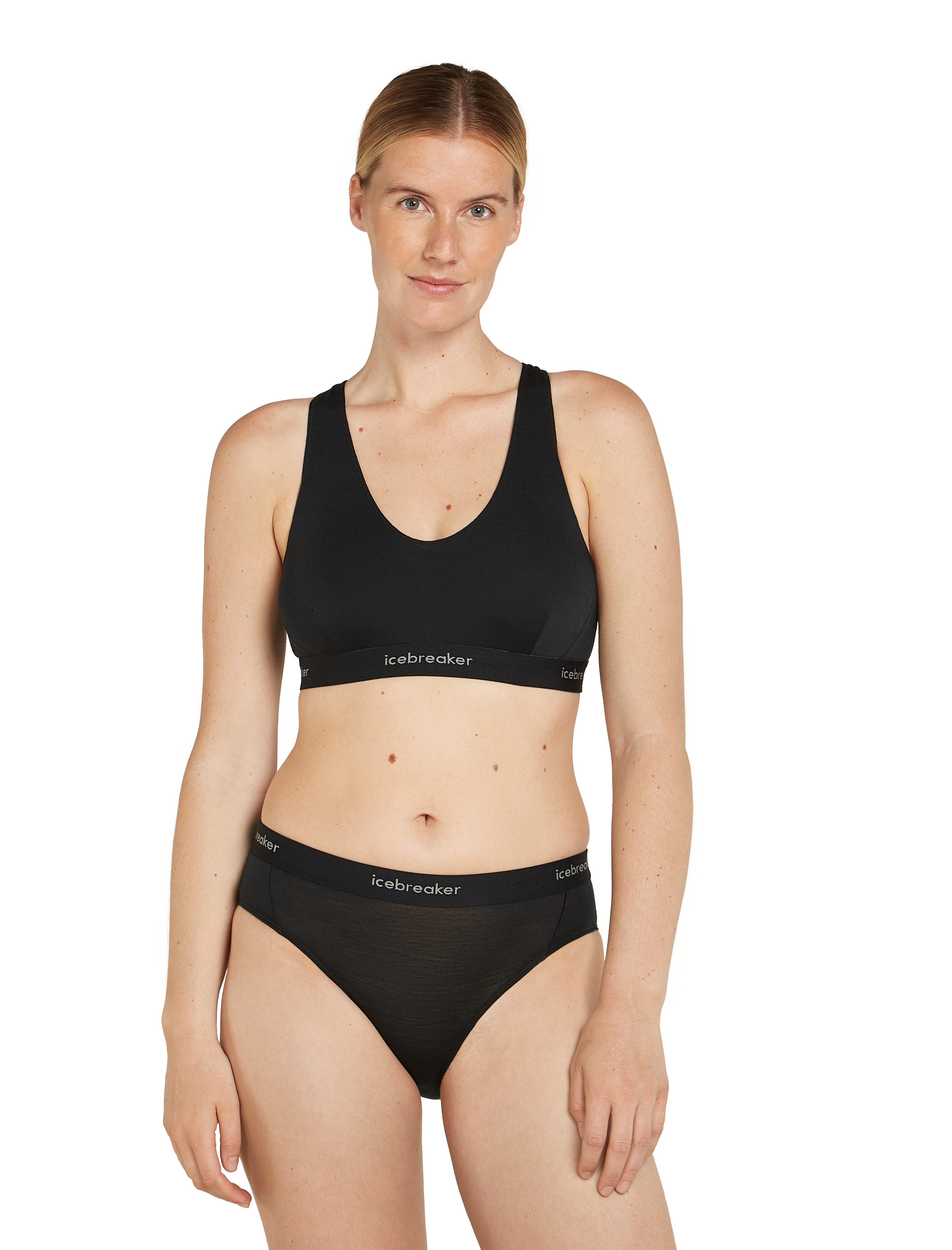 Icebreaker Merinomix 125 Cool-Lite™ Sprite Racerback-BH Damen schwarz
