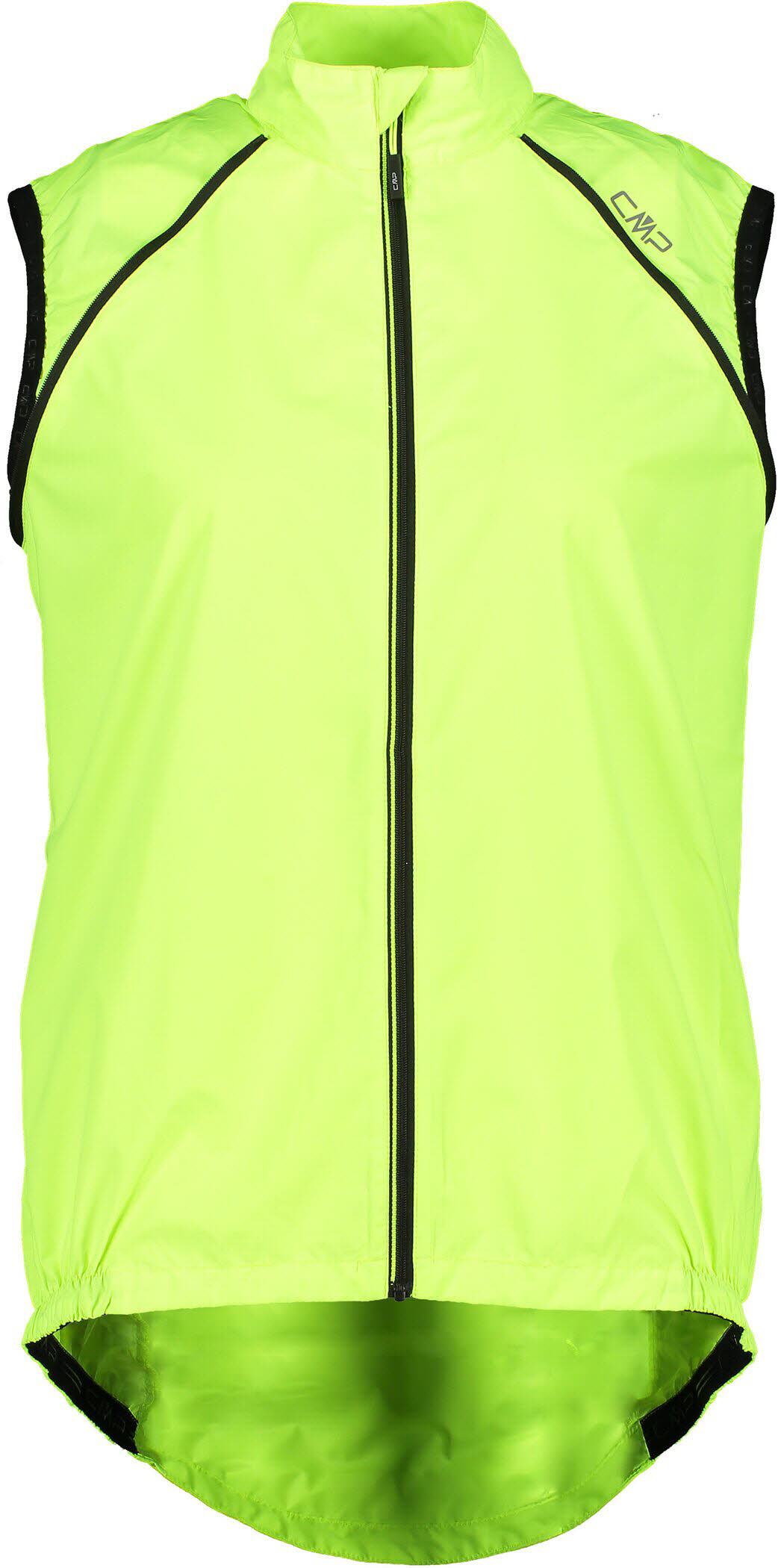 CMP Fahrradjacke Windjacke Windweste Damen neongrün neongelb