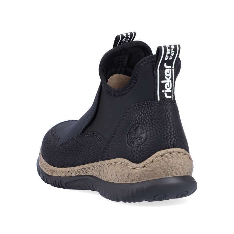 Rieker HWK Damen Stiefel Slipper Chelsea Boots schwarz