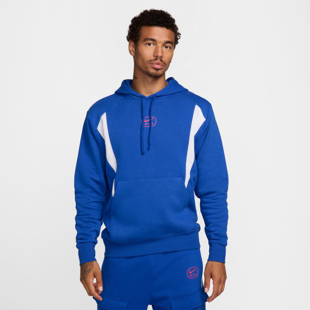 Nike M NSW SW AIR PO HOODY Herren Hoodie Kapuzenpullover game royal/pink foam