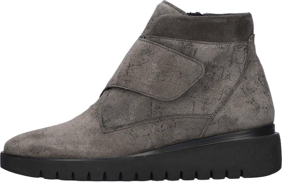 Waldläufer H Florenz Damen Stiefelette Slipper Modeschuh grau