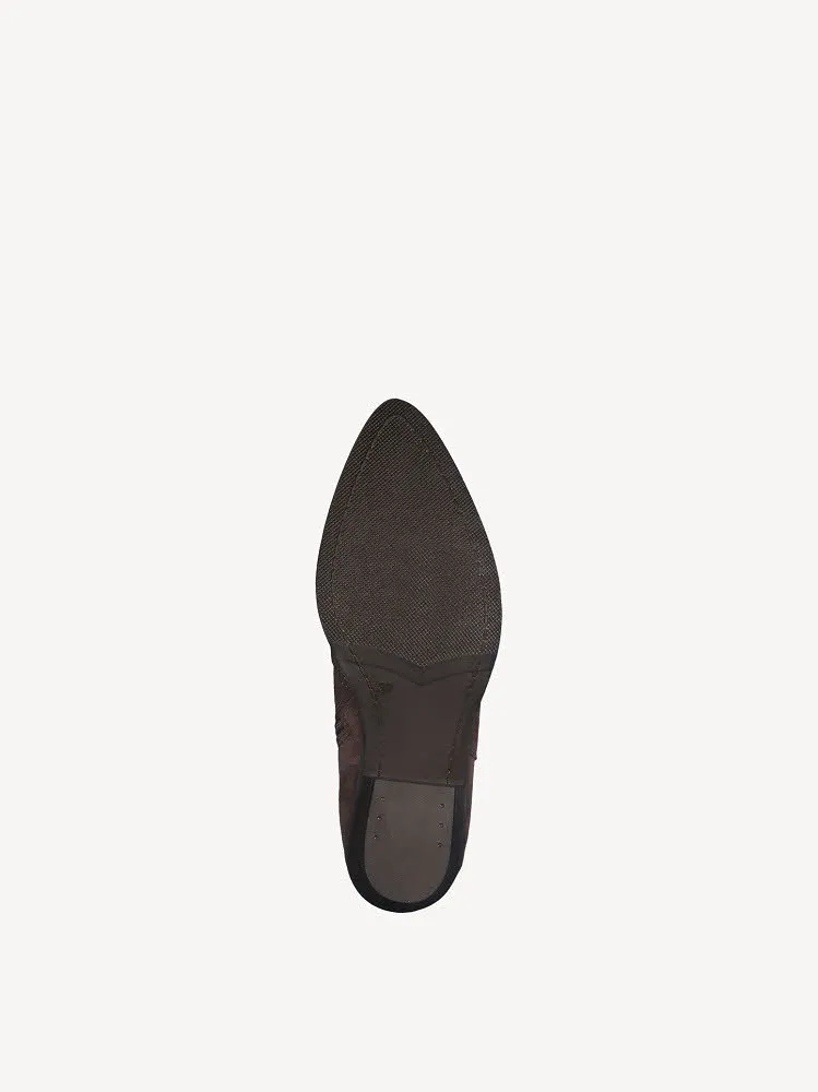 Tamaris Lederstiefeletten Damen Stiefel Modestiefel mocca