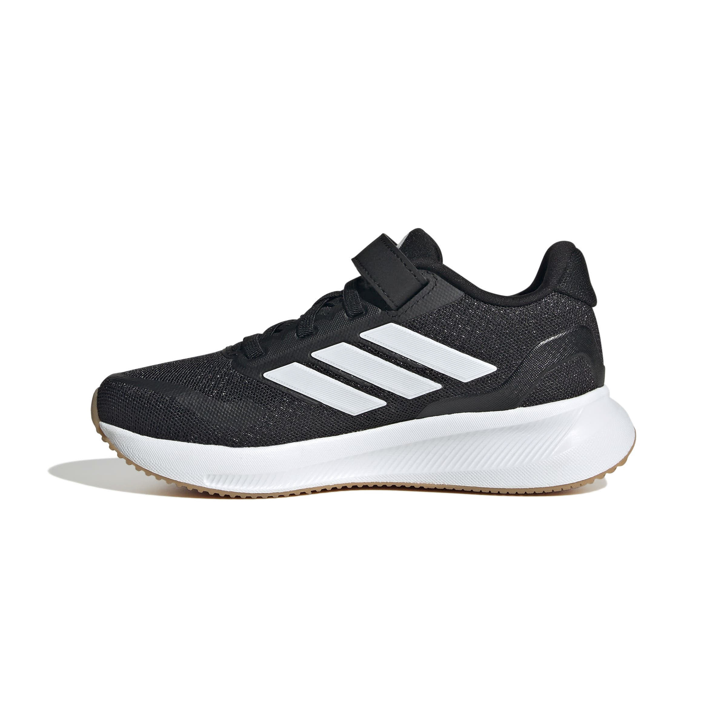 adidas RUNFALCON 5 EL C Kinder Sneaker Low sportlich Freizeitschuhe schwarz/weiß