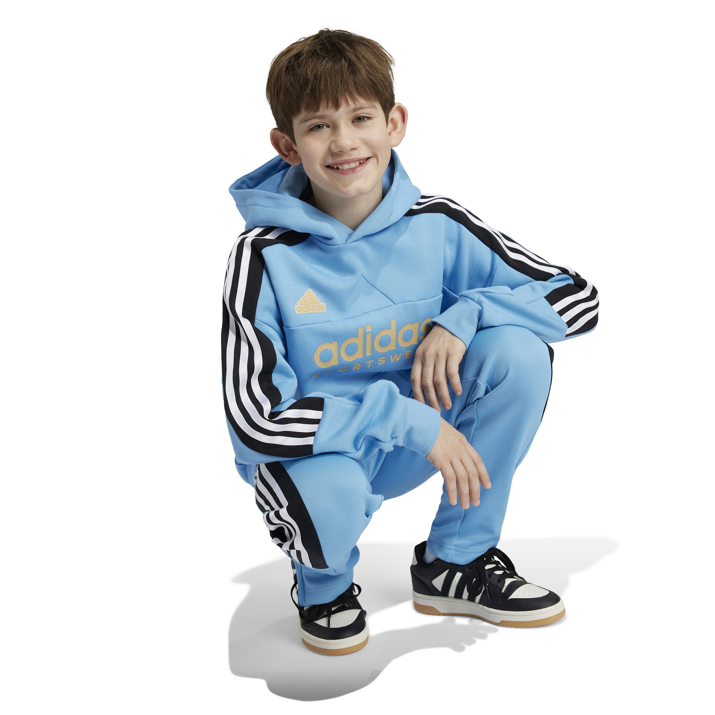 adidas NP HOODIE Kapuzenpullover Sweatshirt Kinder hellblau