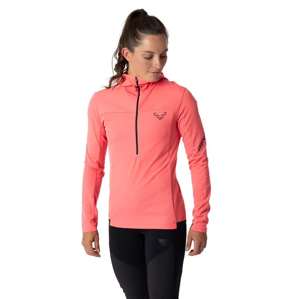 Dynafit Traverse Thermal Damen Zip-Top Midlayer rosa