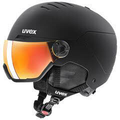 uvex wanted visor Skihelm mit Visier Belüftungssystem Herren schwarz