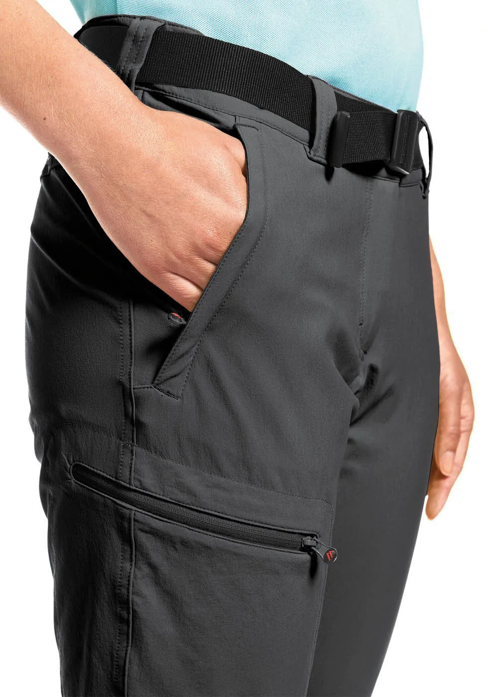 Maier Sports Capri Inara Slim 3/4 Hose Damen Wandershorts Trekkingshorts schwarz