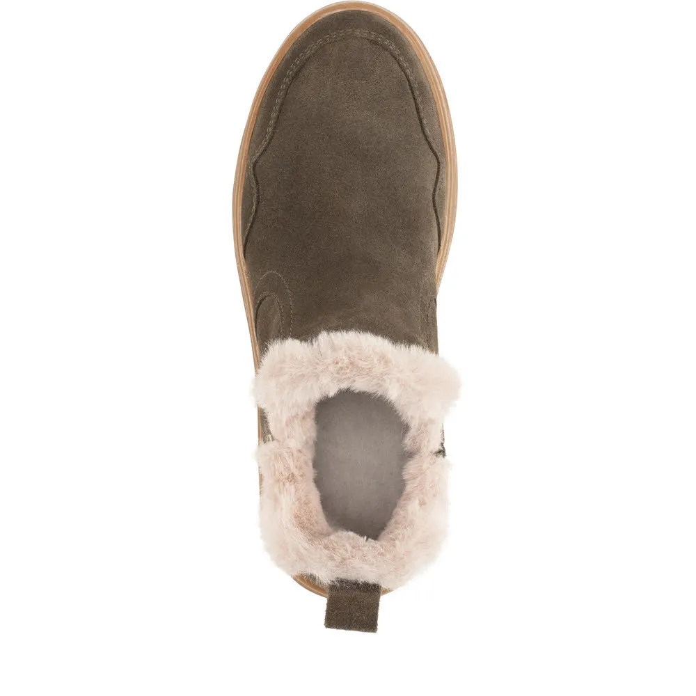 Tamaris Damen Stiefelette Winterstiefelette grün