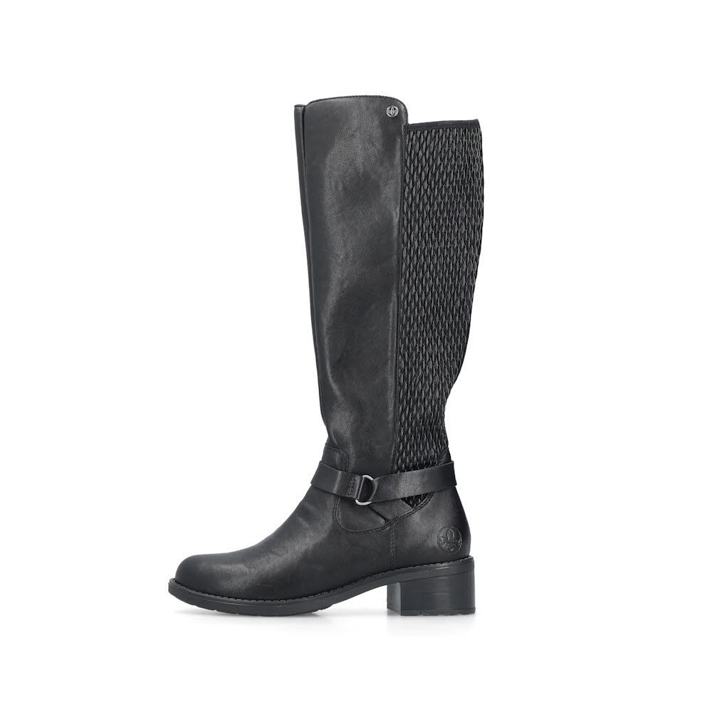 Rieker Hochschaftstiefel Damen Freizeitstiefel Stiefelette schwarz