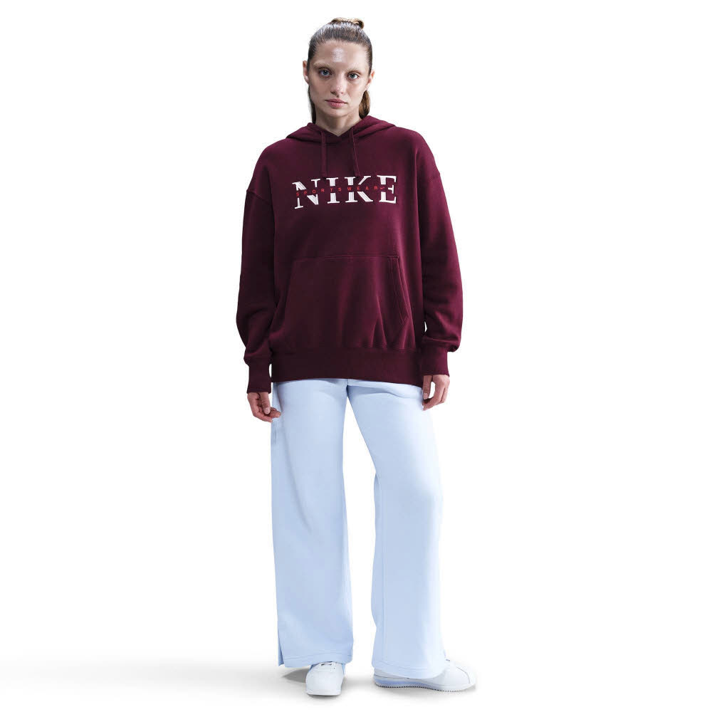 Nike Sportswear Phoenix Fleece Damen Hoodie Kapuzenpullover bordeaux