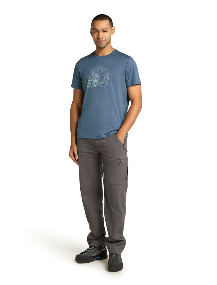 Icebreaker Merino 150 Tech Lite T-Shirt Van Camp Herren blaugrau