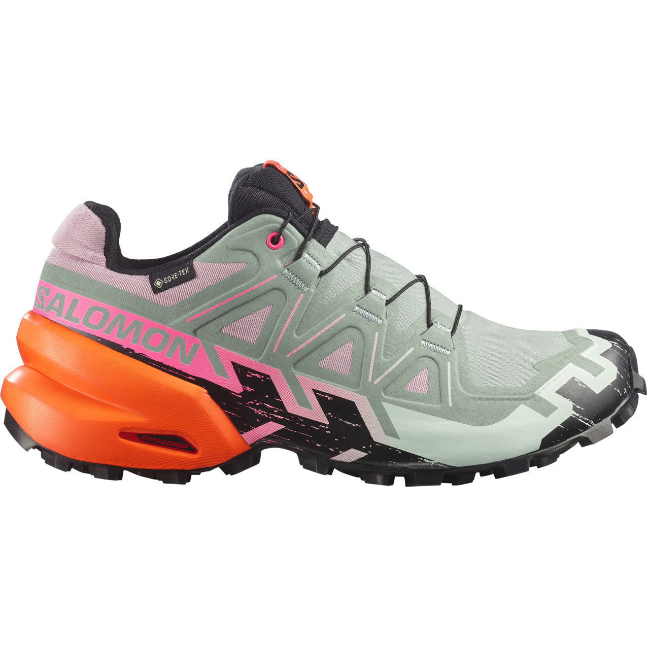 Salomon SPEEDCROSS 6 GTX ICON W Damen Laufschuhe Trailrunningschuhe grün/schwarz