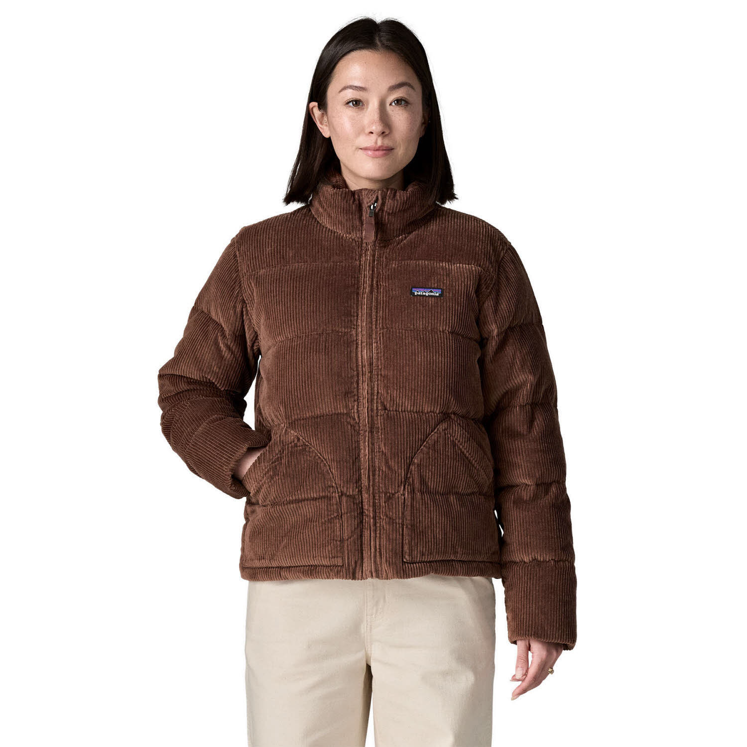 Patagonia Cord Fjord Jkt Damen Daunenjacke Outdoorjacke berm brown