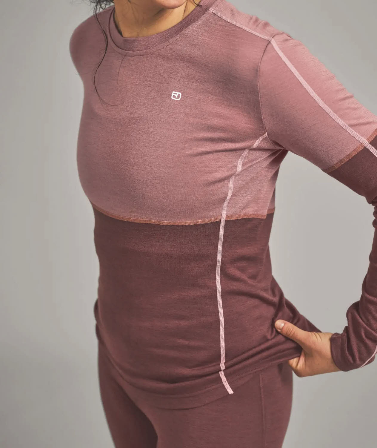 Ortovox 185 Rock”n”wool Long Sleeve Damen Longsleeve Unterziehhemd rosa