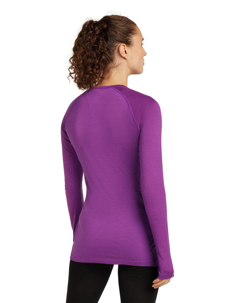 Icebreaker Merinomix 125 ZoneKnit™ Thermo-Langarmshirt Rundhalsausschnitt Damen lila