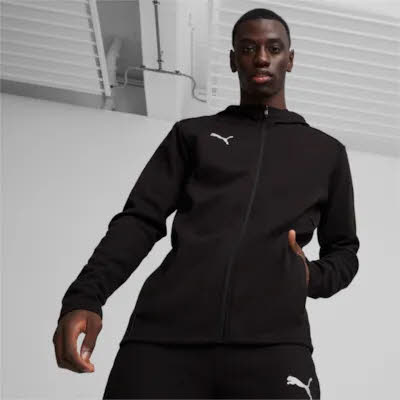 Puma teamFINAL Casuals Hooded Jkt Kapuzenjacke Herren schwarz