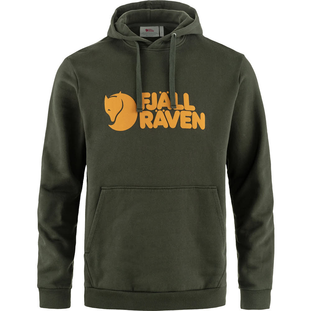Fjällräven Logo Hoodie M Herren Kapuzenpullover deep forest