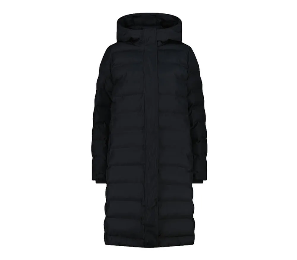 CMP WOMAN COAT FIX HOOD Damen Wintermantel schwarz