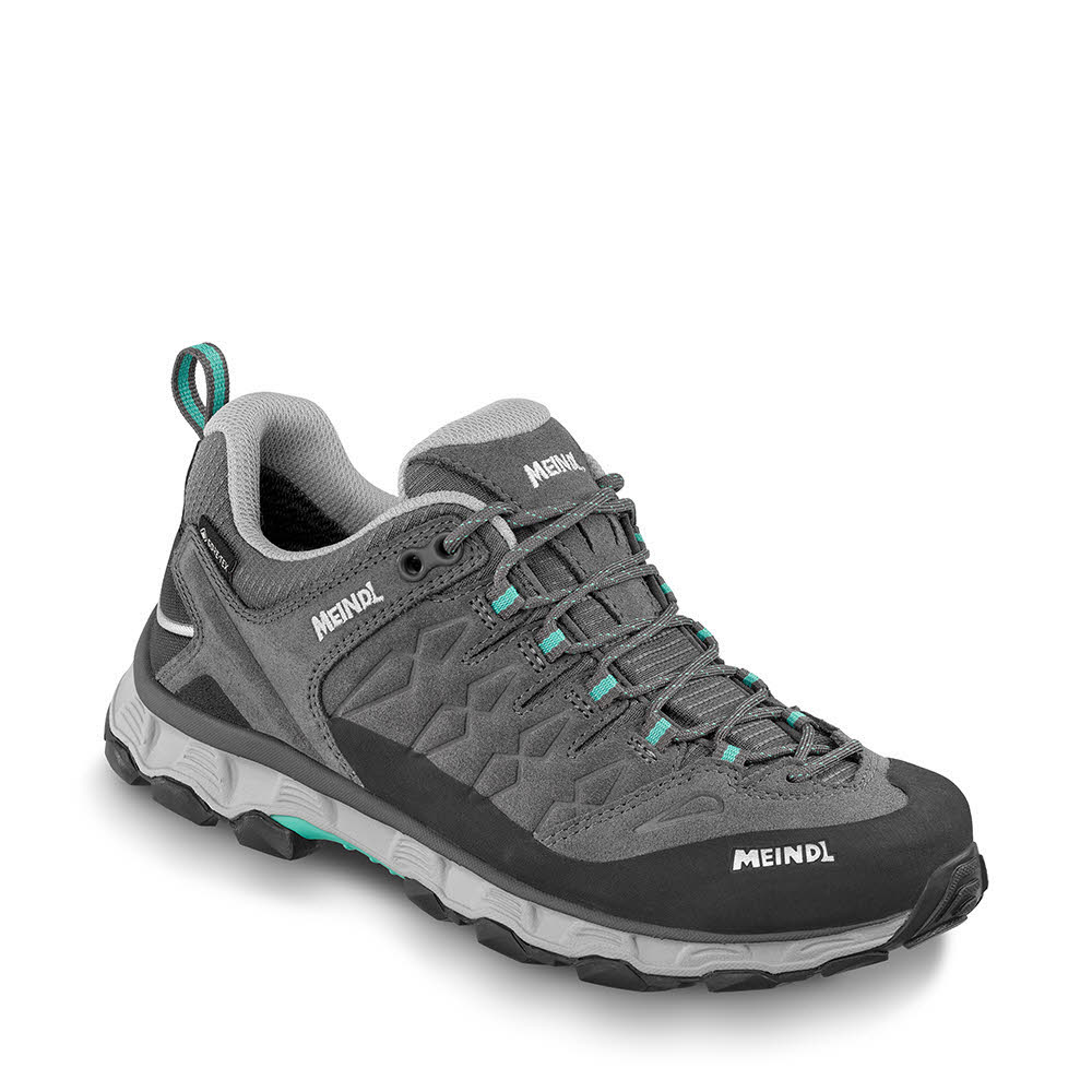 Meindl Lite Trail Lady GTX Damen Wanderschuhe Trekkingschuhe Low grau/türkis