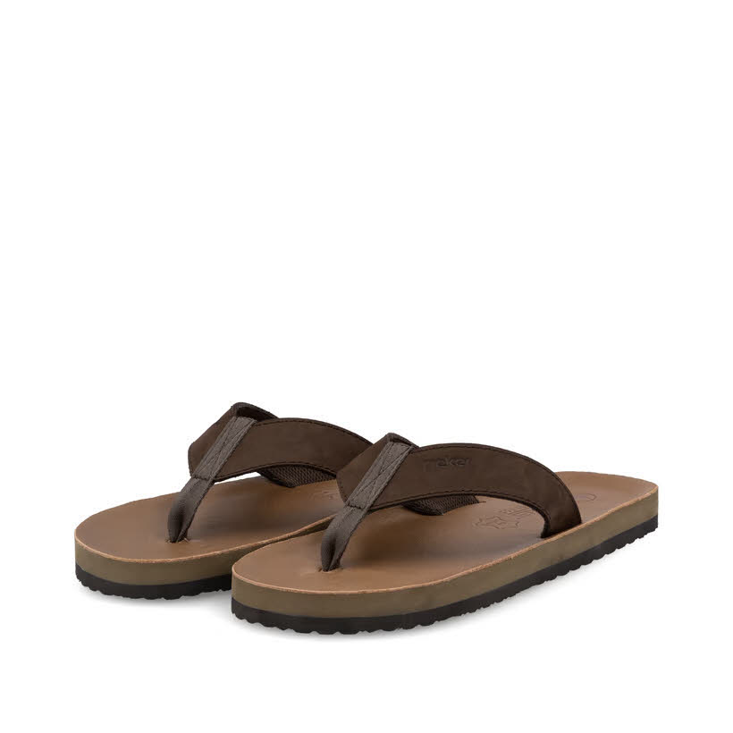 Rieker Herren Zehentrenner Flip Flop braun