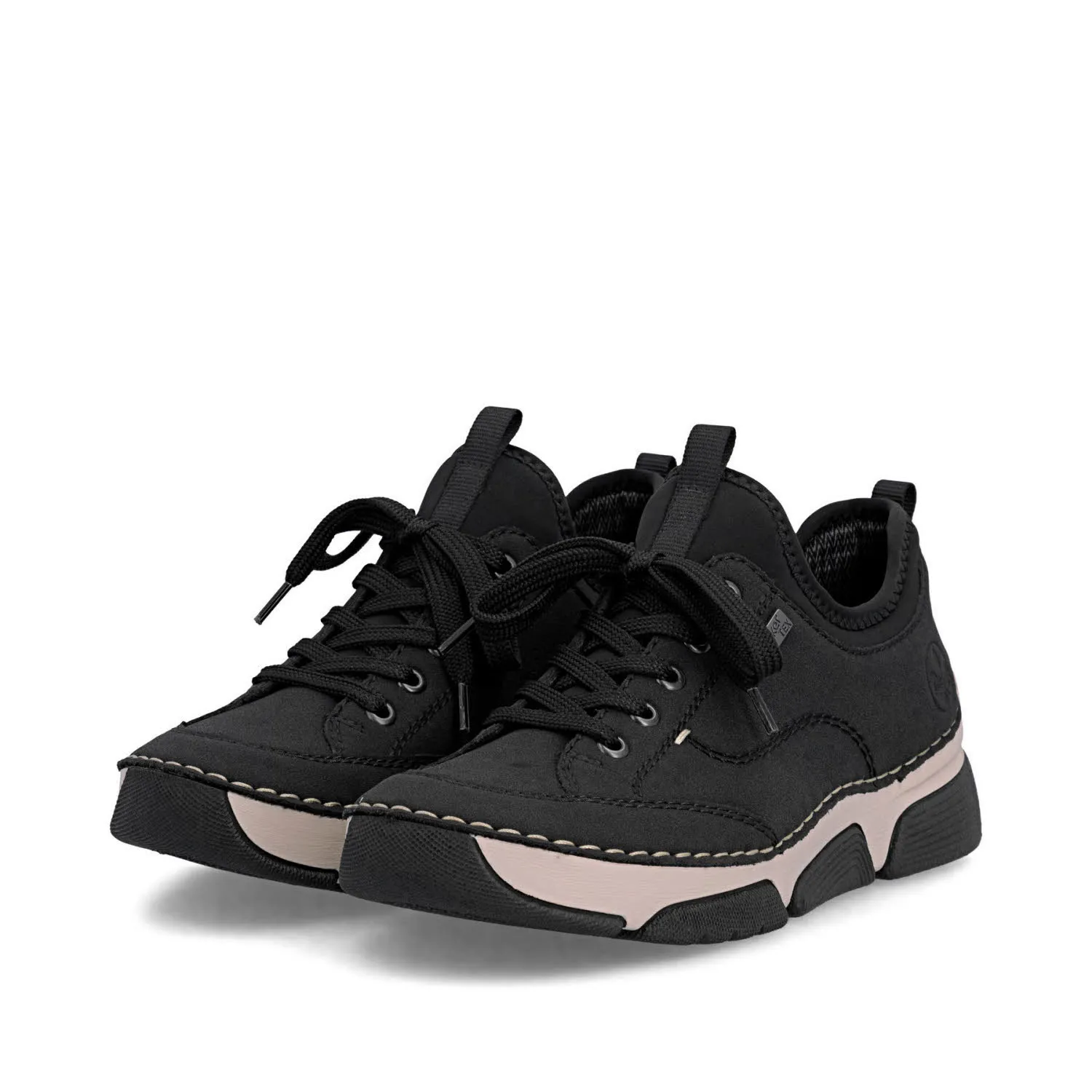 Rieker Damen Slipper Halbschuh schwarz