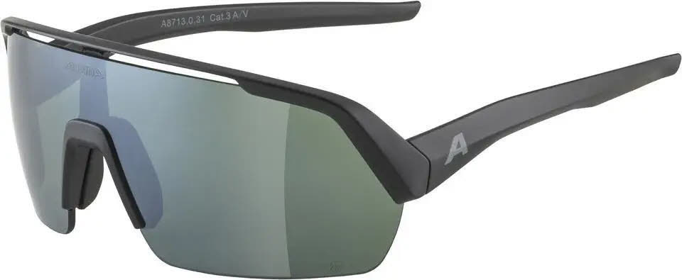 Alpina TURBO HR Q-LITE Unisex Sportbrille Radsportbrille Sonnenbrille black matt