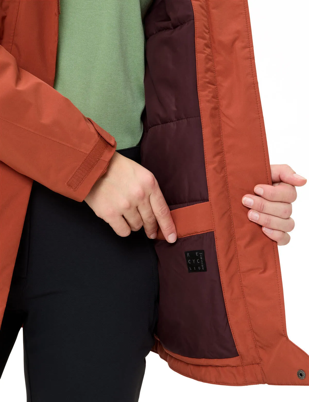 Vaude Rosemoor Freizeitjacke Mantel wasserdicht Damen orange