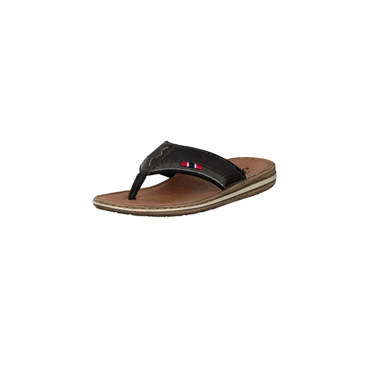 Rieker Pantolette Herren Flip Flop Zehensteg Schwarz Anthrazit NEU