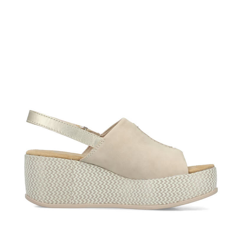 Rieker Damen Sandalen Sandaletten beige