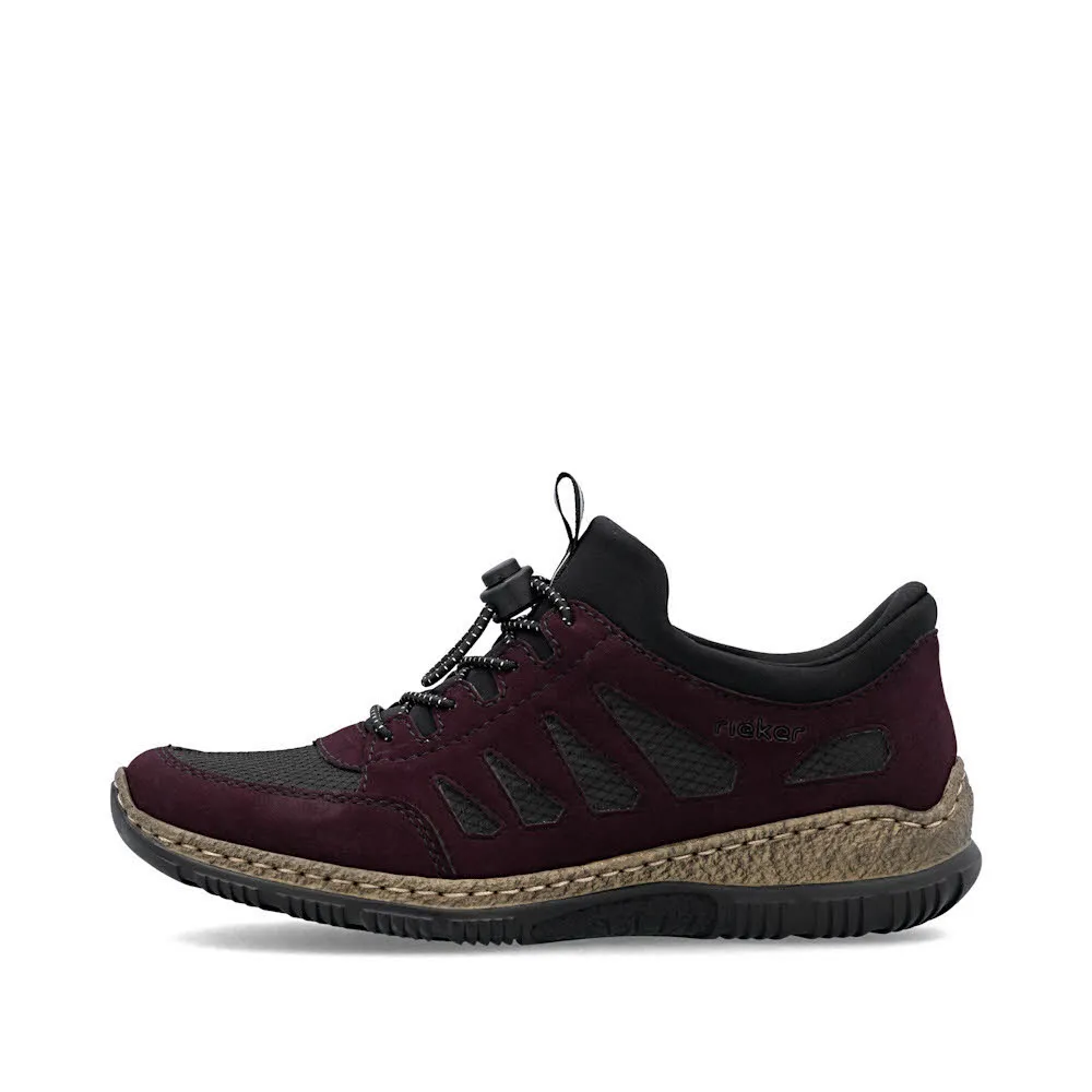 Rieker HWK Damen Halbschuhe Slipper rot