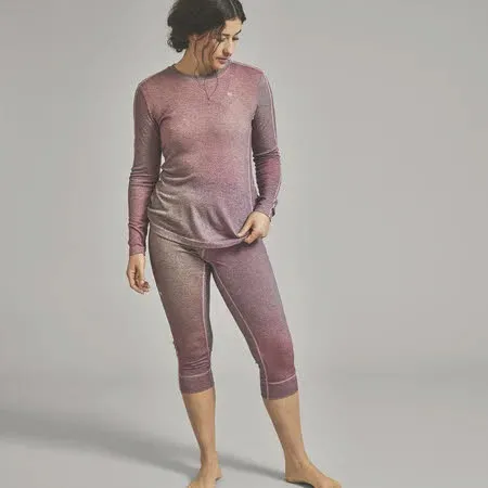 Ortovox Unterhemd Langarmshirt Merinowolle Damen rosa