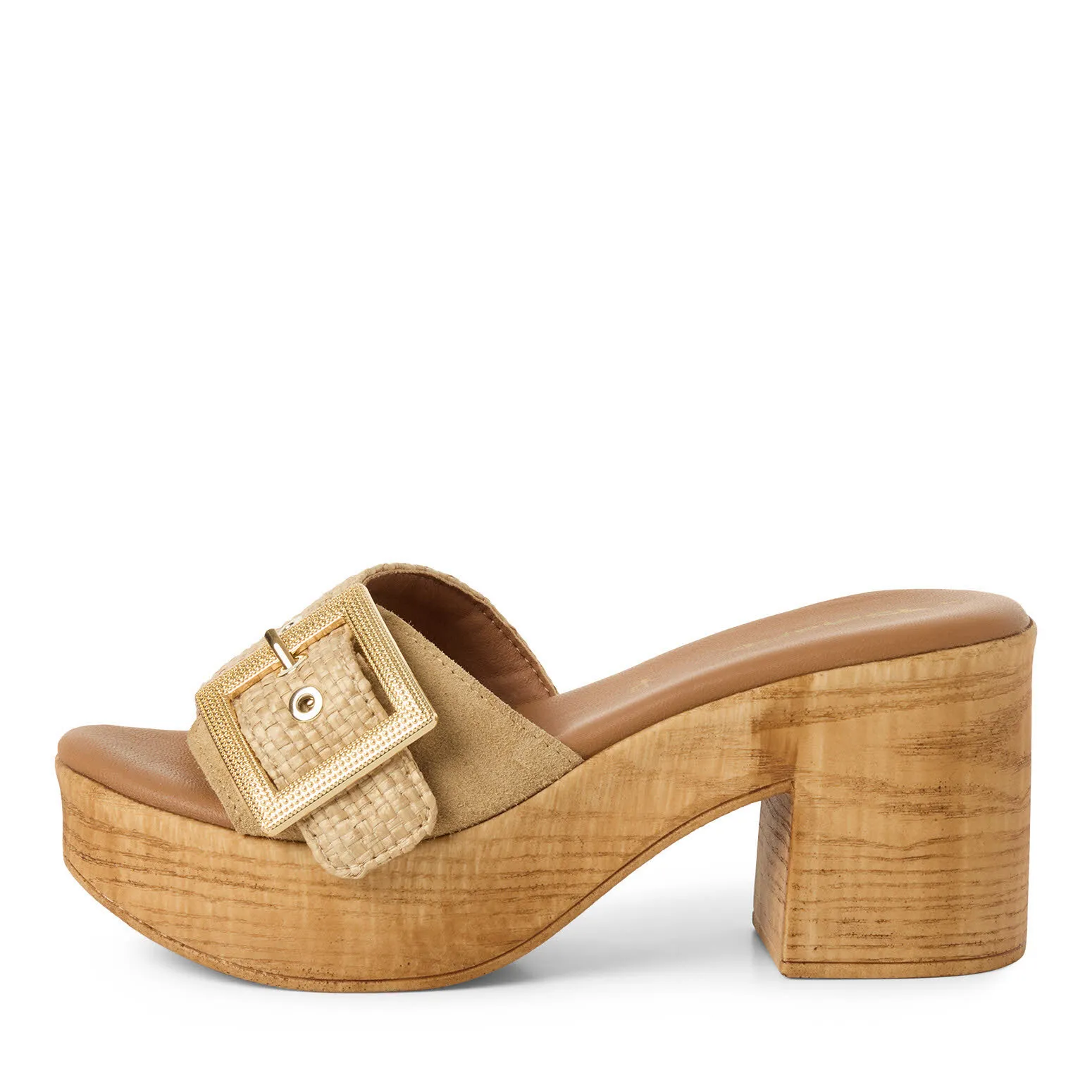 Tamaris Damen Pantoletten Sandalen Absatzsandalen beige