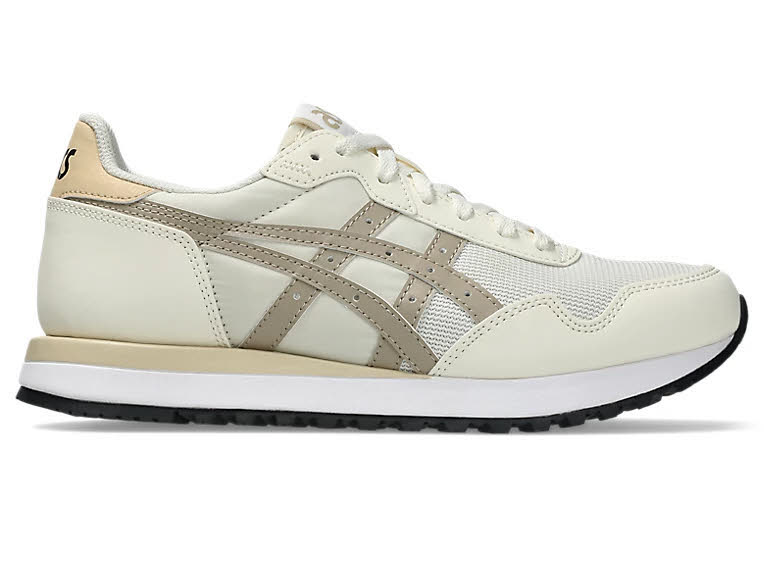 Asics TIGER RUNNER II Damen Sneaker Low sportlich Freizeitschuhe cream/feather grey