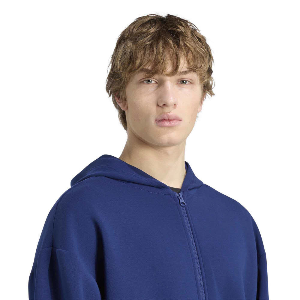 adidas SOFT LUX FULL-ZIP Herren Hoodie Kapuzenjacke dark blue