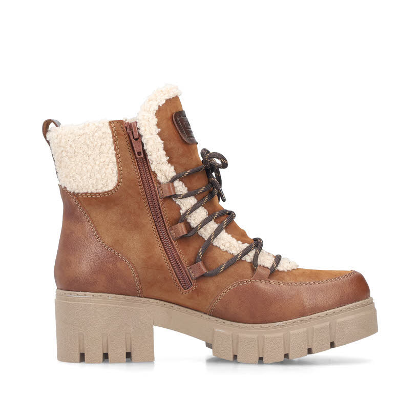 Rieker Damen Stiefelette Kurzstiefel zimt/reh/beige/kastanie