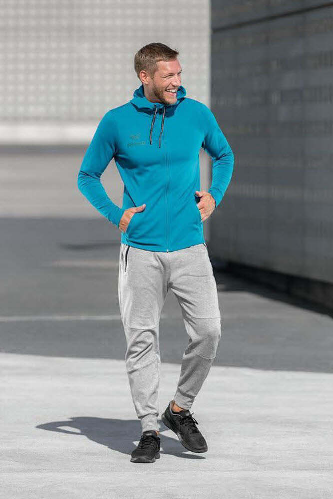 ERIMA ESSENTIAL hoody jacket Herren Kapuzenjacke Trainingsweste blau NEU