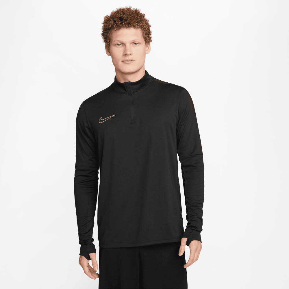Nike Academy Men´s Dri-FIT ½ Zip Herren Trainingsshirt Longsleeve schwarz