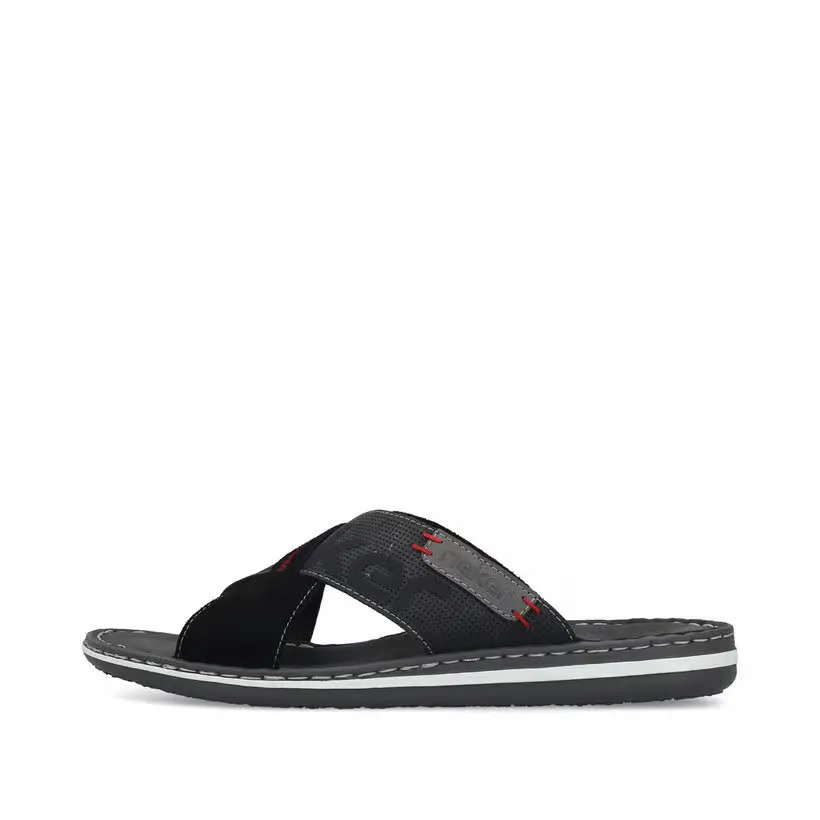 Rieker FSK Herren Sandalen Pantolette schwarz