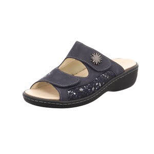 Longo Damen Pantolette bequem dunkelblau