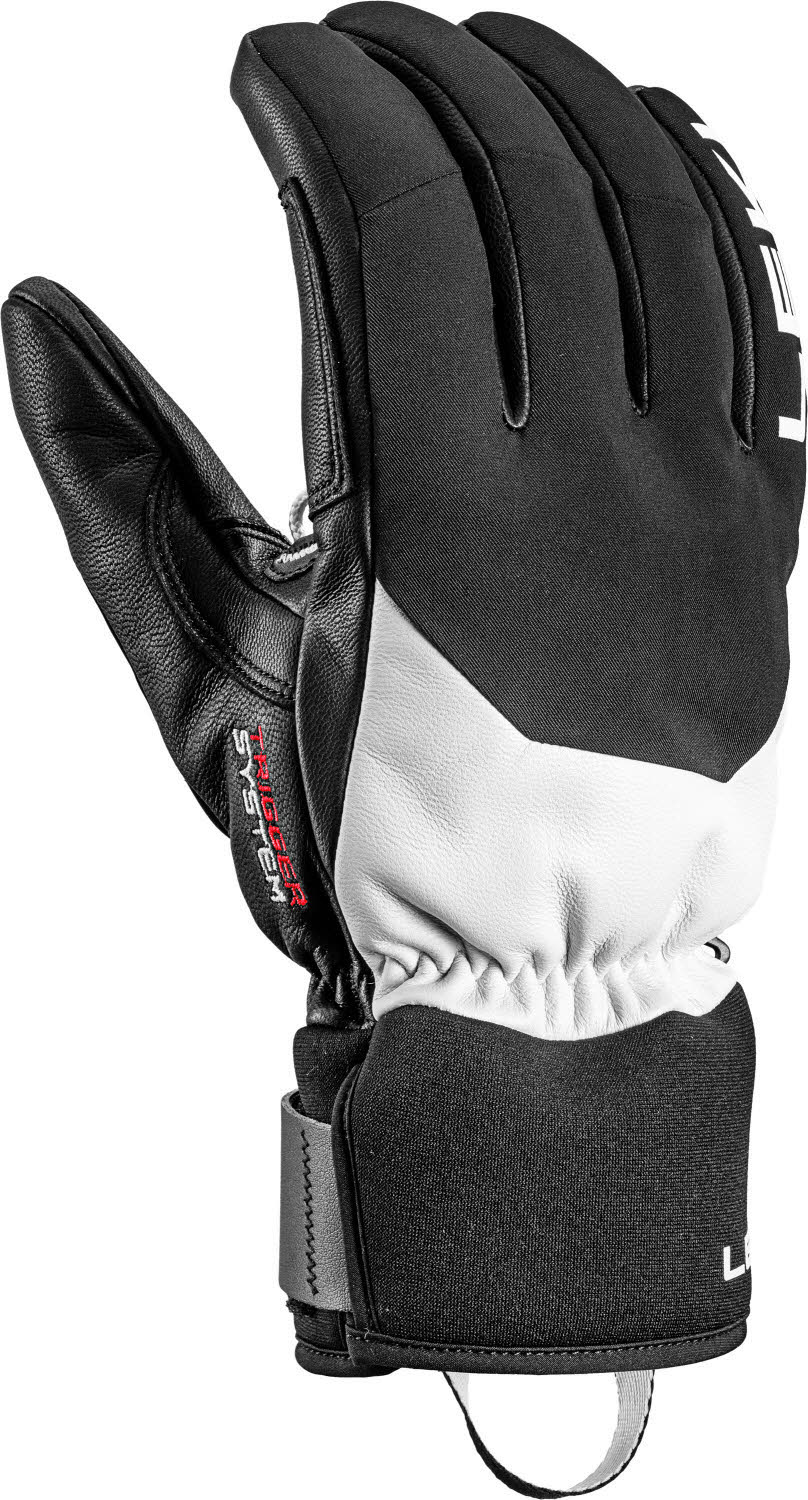 Leki HS Hevon 3D Unisex Skihandschuhe Fingerlinge weiß/schwarz